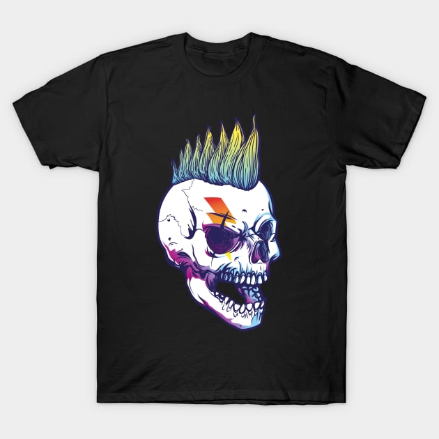 Rock Skull Punk T-Shirt by madebyTHOR